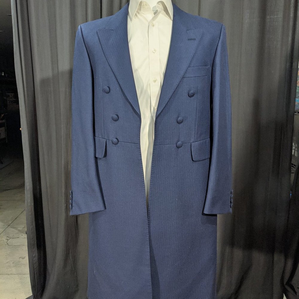 Frock Coat! Victorian Steampunk Navy Long Coat 40R